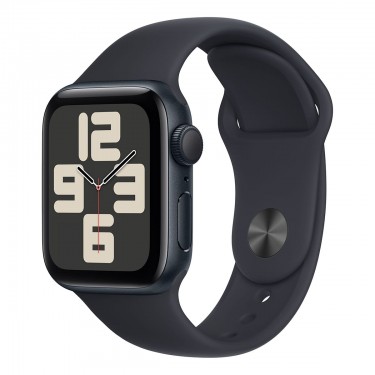 Apple Watch SE (2023), 44 мм корпус из алюминия цвета «Midnight», спортивный ремешок «Midnight»