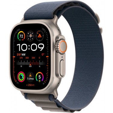 Apple Watch Ultra 2 GPS + Cellular, 49 мм, корпус из титана, ремешок Alpine синего цвета, размер S фото