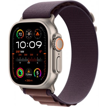 Apple Watch Ultra 2 GPS + Cellular, 49 мм, корпус из титана, ремешок Alpine цвета индиго, размер S фото