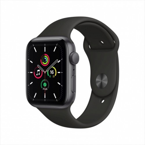 Смарт-часы Apple Watch SE, 44 мм, корпус из алюминия цвета «серый космос», спортивный ремешок
