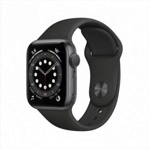 Смарт-часы Apple Watch Series 6, 40 мм, корпус из алюминия цвета «серый космос», спортивный ремешок