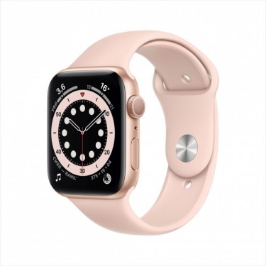 Смарт-часы Apple Watch Series 6, 44 мм, корпус из алюминия золотого цвета, спортивный ремешок фото