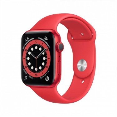 Смарт-часы Apple Watch Series 6, 44 мм, корпус из алюминия цвета (PRODUCT)RED, спортивный ремешок фото