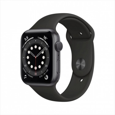 Смарт-часы Apple Watch Series 6, 44 мм, корпус из алюминия цвета «серый космос», спортивный ремешок M00H3RU/A фото