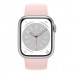 Apple Watch Series 8, 41 мм корпус из алюминия серебристого цвета, ремешок цвета «Chalk Pink» фото 0