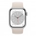 Apple Watch Series 8, 41 мм корпус из алюминия серебристого цвета, ремешок цвета «сияющая звезда» фото 1