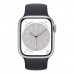 Apple Watch Series 8, 41 мм корпус из алюминия серебристого цвета, ремешок цвета «тёмная ночь» фото 0