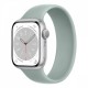 Apple Watch Series 8, 45 мм корпус из алюминия серебристого цвета, ремешок цвета «Succulent»