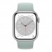 Apple Watch Series 8, 45 мм корпус из алюминия серебристого цвета, ремешок цвета «Succulent» фото 0