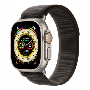 Apple Watch Ultra, 49 мм корпус из титана + ремешок Trail цвета «Black/Gray»