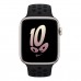 Apple Watch Nike SE (2022), 44 мм корпус из алюминия цвета «сияющая звезда» + спортивный ремешок Nike цвета «Black/Black» фото 0