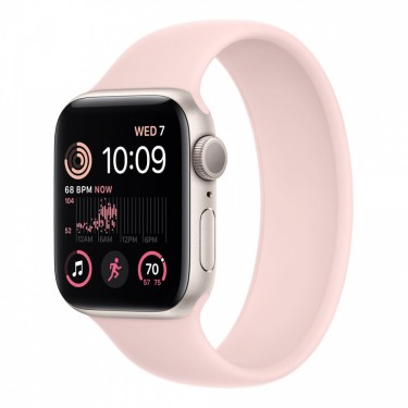Apple Watch SE (2022), 40 мм корпус из алюминия цвета «сияющая звезда» + ремешок «Chalk Pink» фото