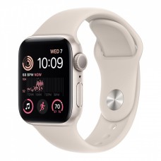 Apple Watch SE (2022), 40 мм корпус из алюминия цвета «сияющая звезда», спортивный ремешок «сияющая звезда» фото