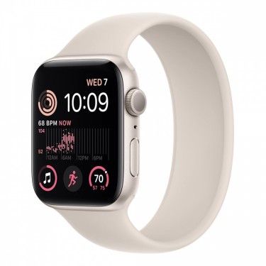 Apple Watch SE (2022), 44 мм корпус из алюминия цвета «сияющая звезда» + ремешок «сияющая звезда» фото