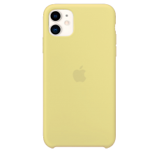 Силиконовый чехол для Apple iPhone 11 Silicone Case Simple (сочный желтый)