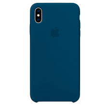 Силиконовый чехол для Apple iPhone X Silicone Case (космически синий)