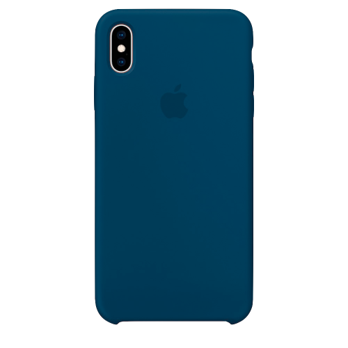 Силиконовый чехол для Apple iPhone X Silicone Case (космически синий)