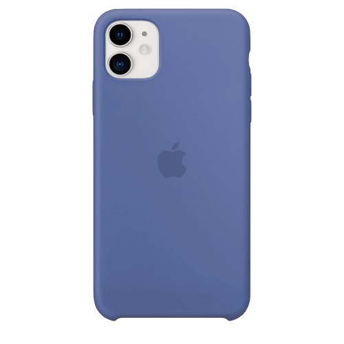 Силиконовый чехол для Apple iPhone 11 Silicone Case (льняной синий)