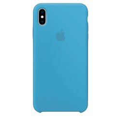 Силиконовый чехол для Apple iPhone XS Silicone Case (васильковый)