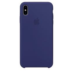 Силиконовый чехол для Apple iPhone XS Silicone Case (темно-синий)