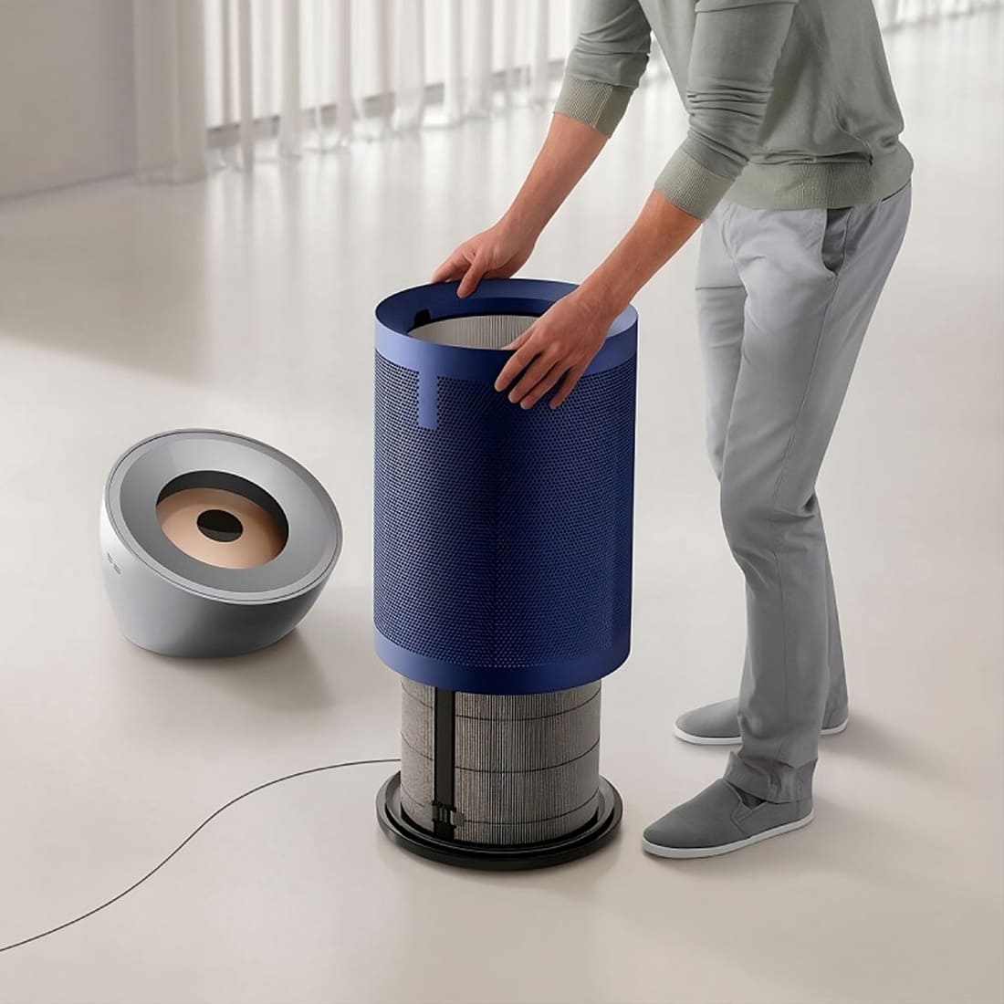 Очиститель Dyson Purifier Big+Quiet Formaldehyde (BP03) Nickel/Prussian, синий