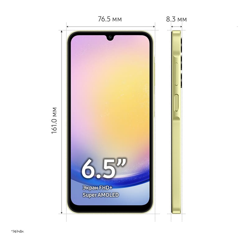 Samsung Galaxy A25 6/128Gb (2023) Yellow, желтый