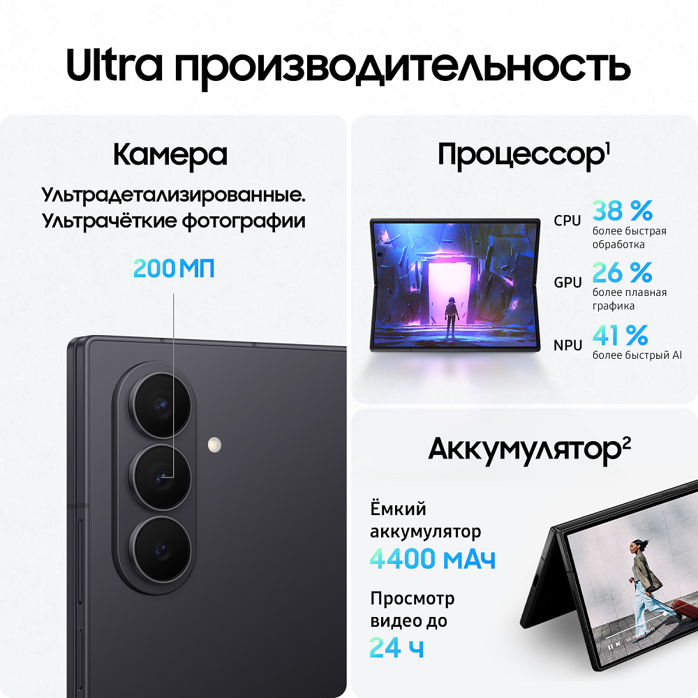 Смартфон Samsung Galaxy Z Fold7 1 ТБ Черный