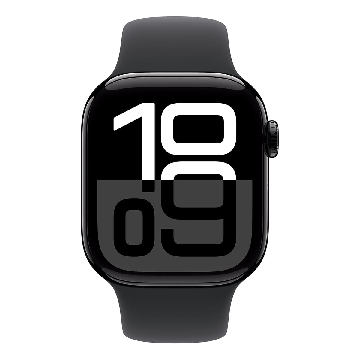 Apple Watch Series 10, 42 мм корпус из алюминия цвета «Jet Black», ремешок Sport Band «Black»