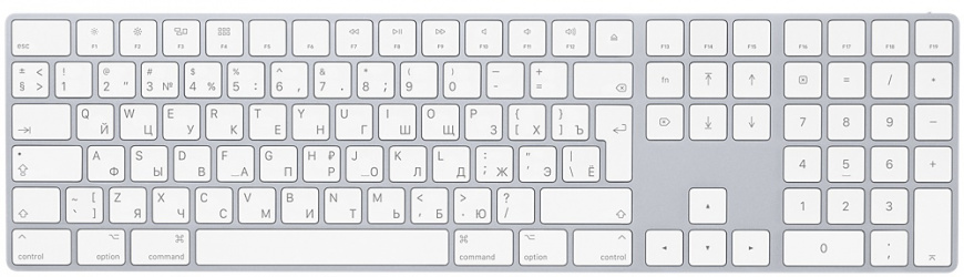 Беспроводная клавиатура Apple Magic Keyboard серебристый