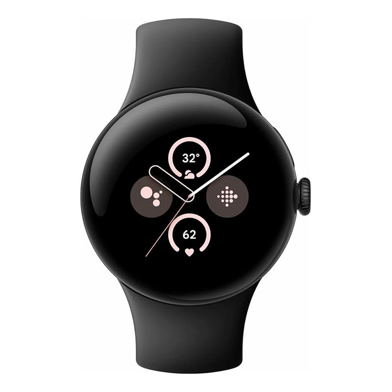 Умные часы Google Pixel Watch 2 41 мм Matte Black Aluminum Case/Obsidian Active Band, черный