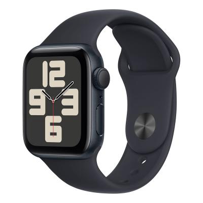 Apple Watch SE (2024), 40 мм корпус из алюминия цвета «Midnight», спортивный ремешок «Midnight»