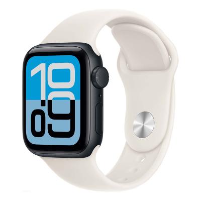 Apple Watch SE 3 (2025), 40 мм корпус из алюминия цвета «Midnight», ремешок Sport Band цвета «Starlight»