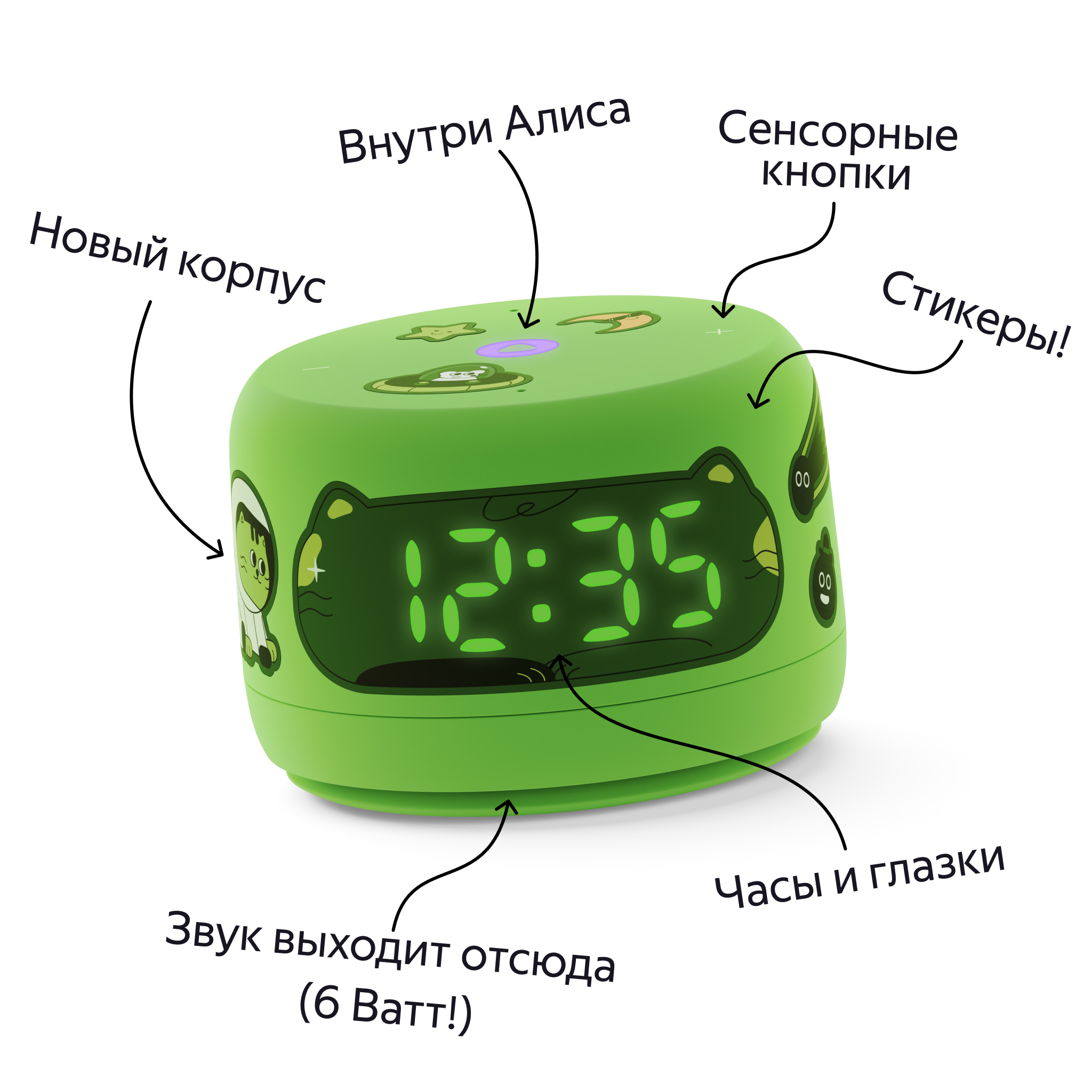 Умная колонка Новая Яндекс Станция Лайт 2 с Алисой на YaGPT, Зеленая