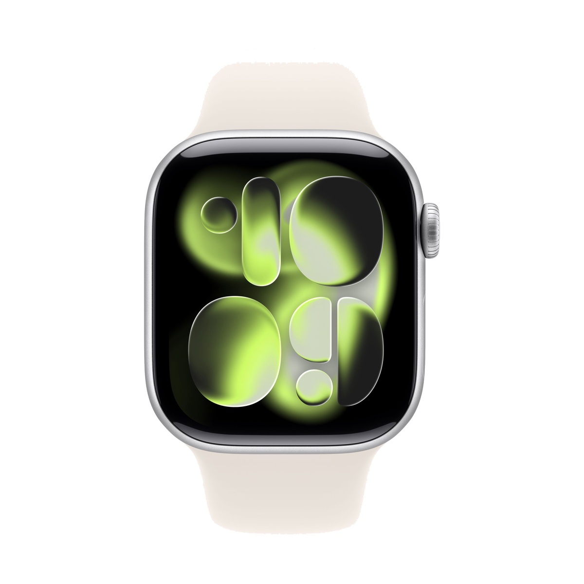 Apple Watch Series 11, 42 мм корпус из алюминия цвета «Silver», ремешок Sport Band цвета «Starlight»