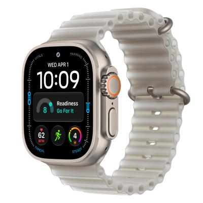 Apple Watch Ultra 4, 49 мм корпус из титана цвета «Natural», ремешок Ocean Band цвета «Translucent Gray»