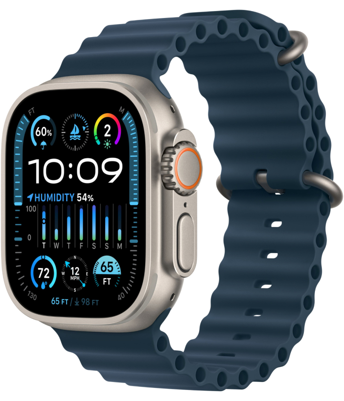 Apple Watch Ultra 2 GPS + Cellular, 49 мм, корпус из титана, ремешок Ocean синего цвета