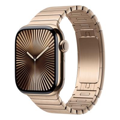 Apple Watch Series 10, 46 мм корпус из титана цвета «Gold», ремешок Link Bracelet «Gold»