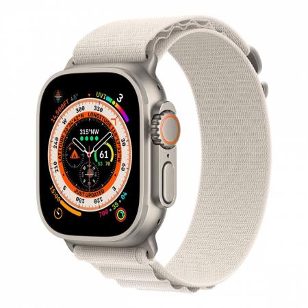 Apple Watch Ultra, 49 мм корпус из титана + ремешок Alpine цвета «Starlight»