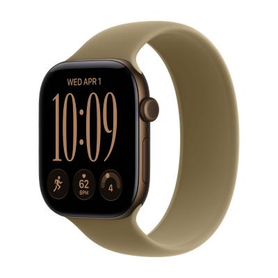 Apple Watch Series 12, 46 мм корпус из алюминия цвета «Dark Bronze», ремешок Sport Band размера M/L цвета «Olive»