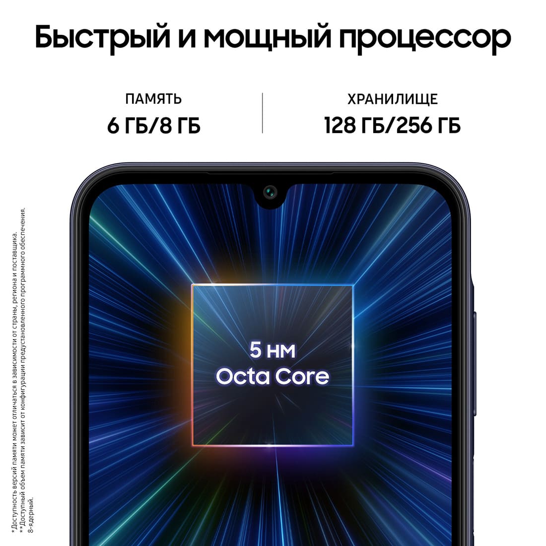 Samsung Galaxy A25 6/128Gb (2023) Blue/Black, темно-синий