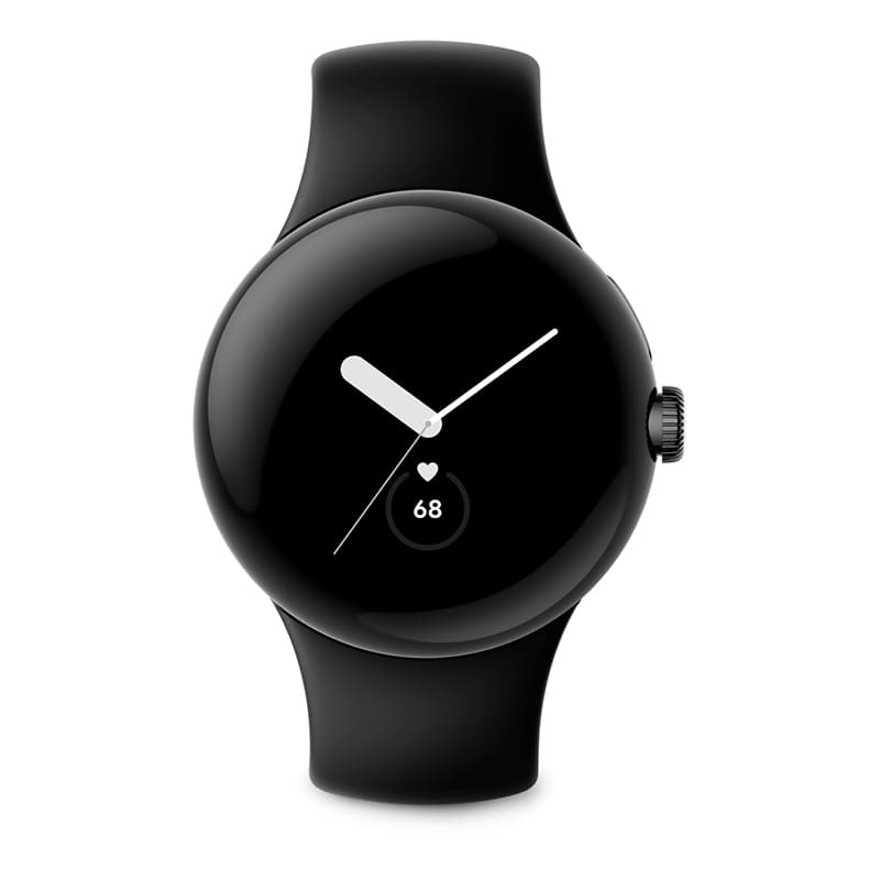 Умные часы Google Pixel Watch Bluetooth/Wi-Fi 41 мм Matte Black/Obsidian Active band, черный